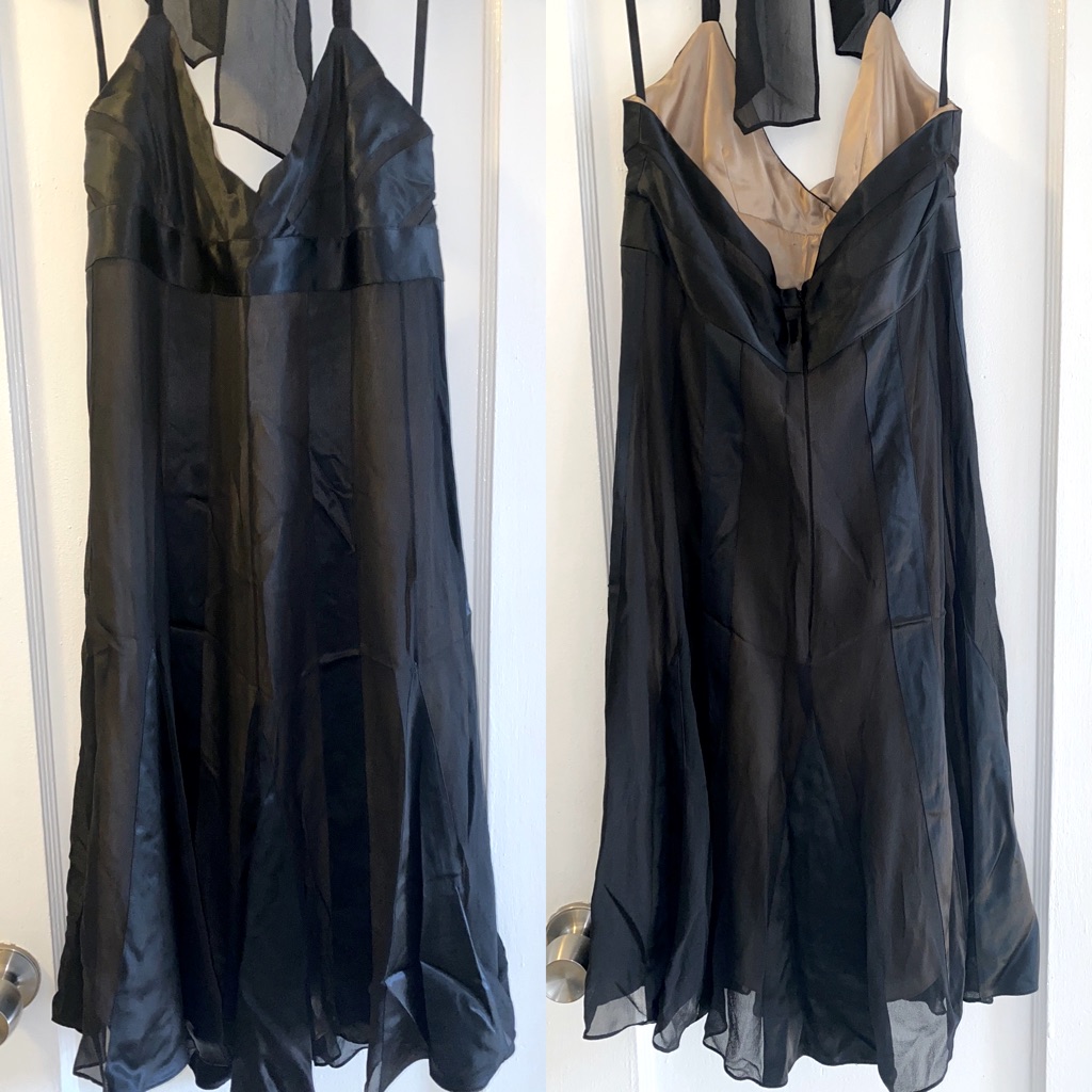 Bcbgmaxazria Black Halter Dress Sz 6